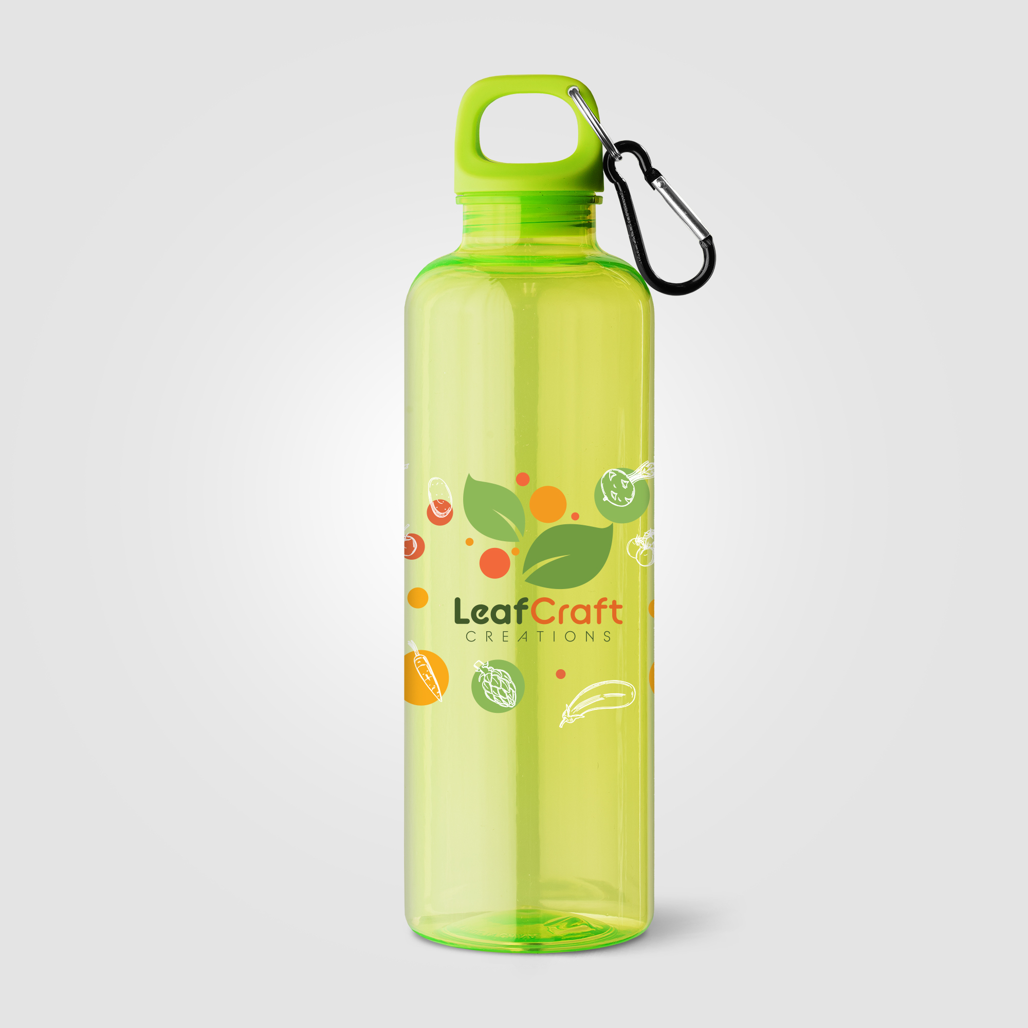Gourde en rPET 740 ml avec mousqueton Doli Vert 